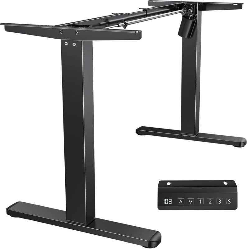 Estrutura de Mesa Elétrica Ajustável para Trabalho em Pé e Sentado – 3 Configurações de Memória