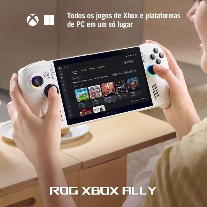 Console Portátil ROG Xbox Ally AMD Z2 A 512 SSD 16 Gb Ram Tela 7" W11 Oficial Asus Brasil - NH003W