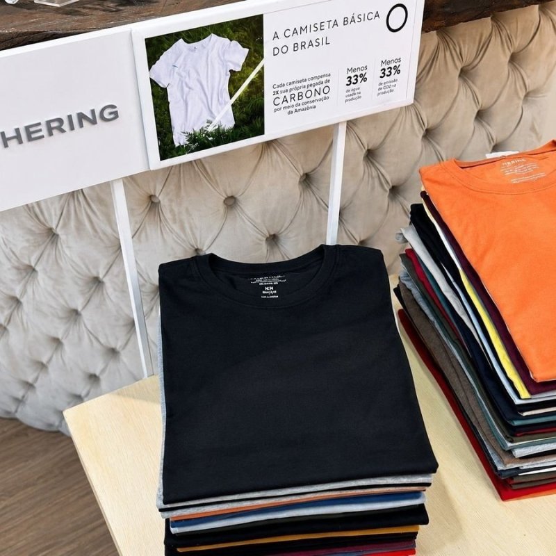 Kit com 5 Camisetas Hering Básica + Frete Grátis