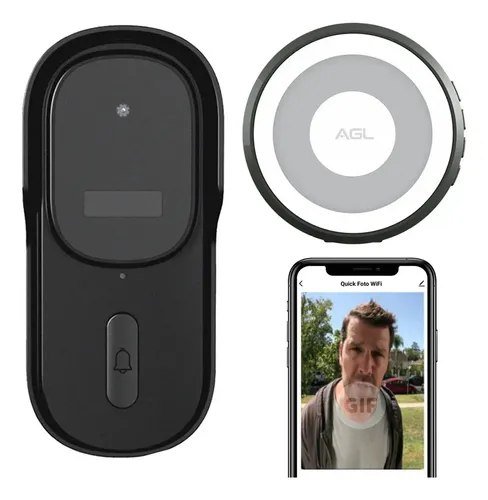Campainha Sem Fio Quick Fotográfica Com Wifi e Sensor Agl