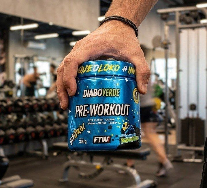 Suplemento Em Pó Pre Treino Dip Loko! Ftw - Diabo Verde Blueberry Radioativo