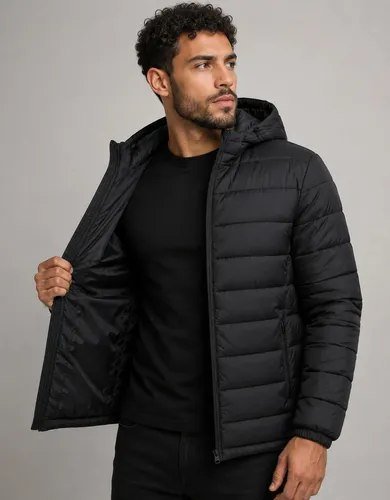 Jaqueta Puffer Bobojaco Corta Vento Nylon Frio Reforçada Preto P