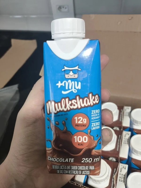 Mu Mulkshake Bebida Com Whey Chocolate 250ml -12 Unidades