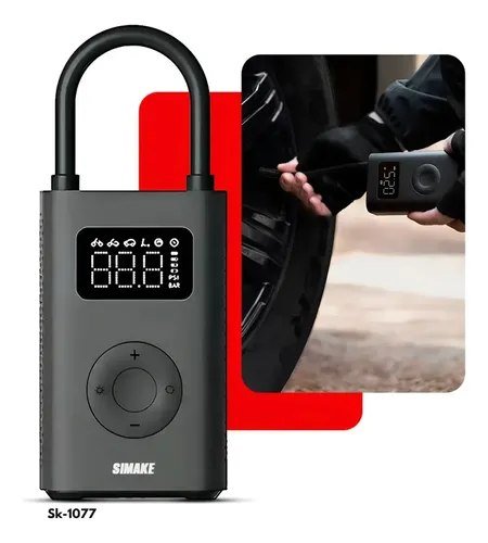Mini Compressor Digital Rezzet Bomba De Encher Pneus Portátil Para Carro Bicicleta Motocicletas Cor Preto Com Calibrador