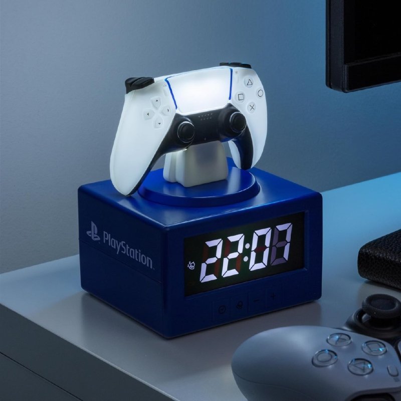 Paladone Despertador Digital PlayStation DualSense com Função de Luz Noturna