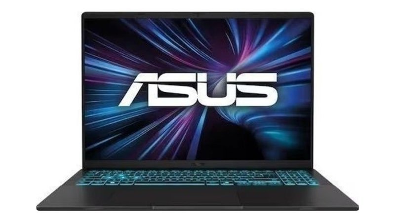 Notebook ASUS Gamer V16 V3607VH RTX 5050 Core 5 8GB RAM 512GB SSD Linux 16" LCD LED FHD 144Hz nível IPS RP213