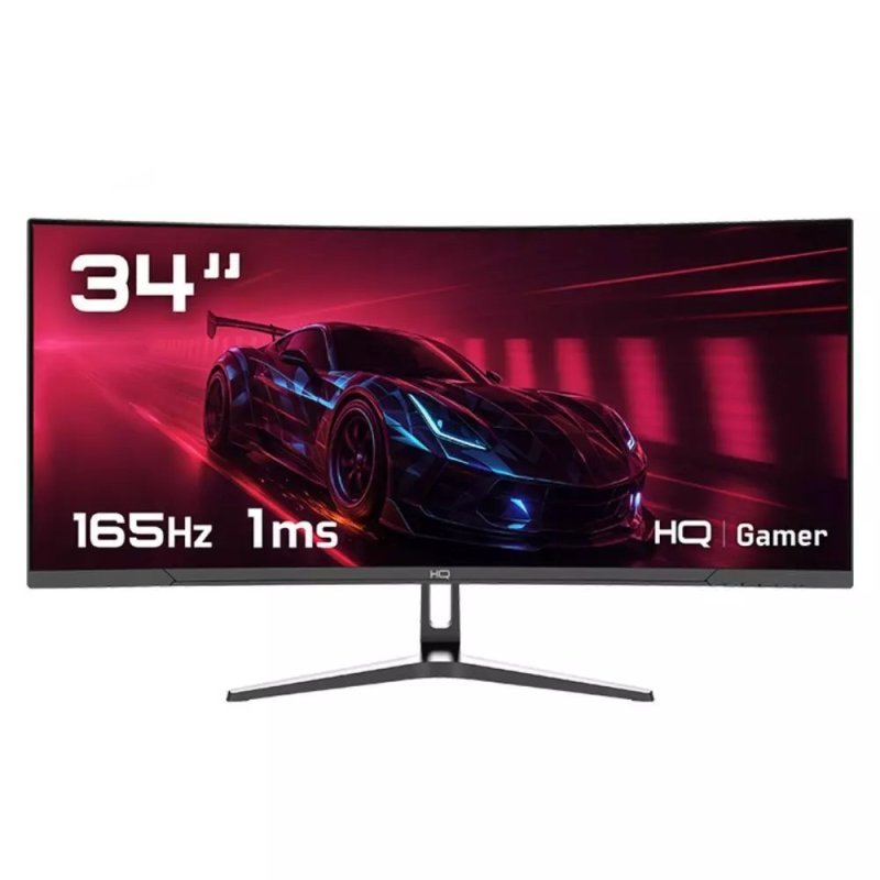 Monitor Gamer 34" Curvo 1ms, 165Hz, UltraWide (QHD) 3440x1440 AMD FreeSync, HDMI, DP, HQ Premium HQ34C16