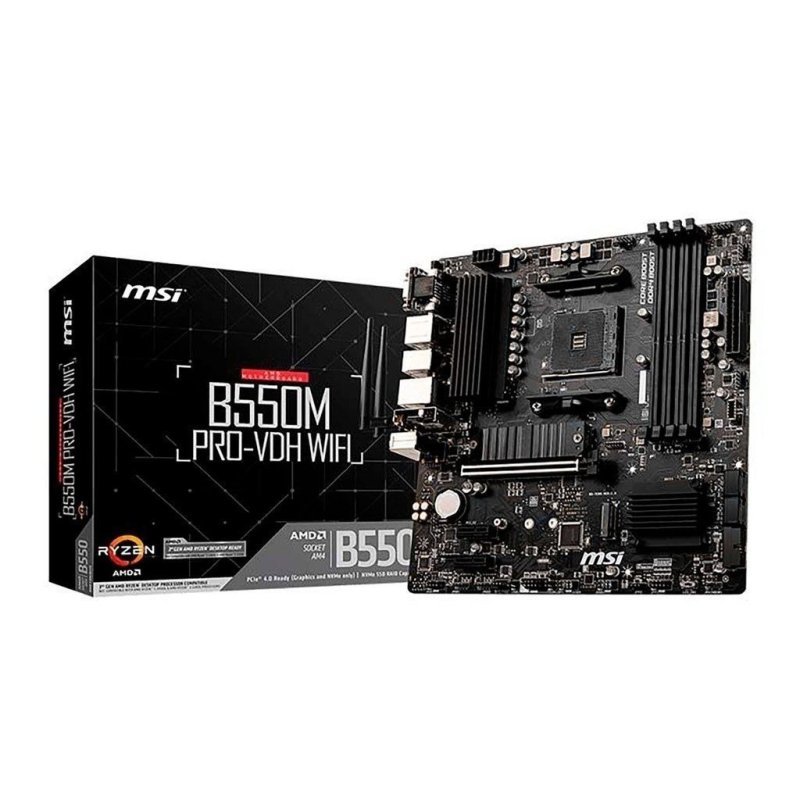 Placa Mãe MSI B550M PRO-VDH, Chipset B550, Socket AM4, AMD, DDR4, WIFI