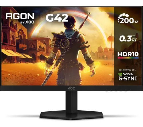Monitor Gamer AOC AGON G42 24" 200Hz 0,3ms IPS HDR10 NVIDIA G-Sync 24G42HE