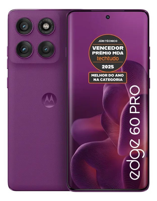 Motorola Edge 60 Pro 5G - 256GB 24GB RAM - Câmera 50MP Sony - Violeta