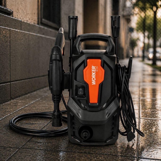 Lavadora de Alta Pressão com Kit Shampoo Worker 220v