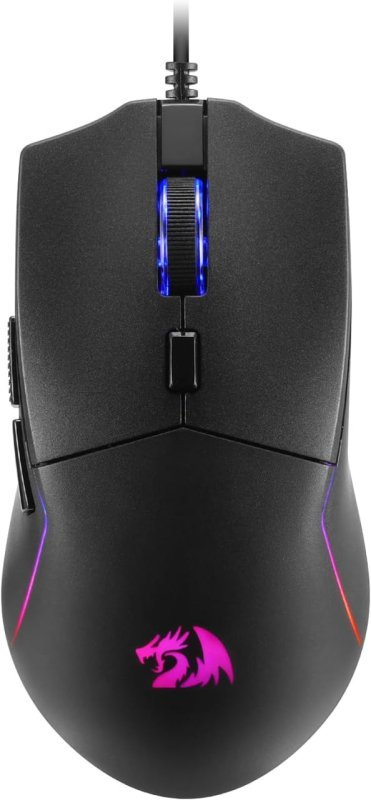 Mouse Gamer Redragon Naga Preto RGB 10000DPI 6 Botões Programáveis 82g M730-RGB