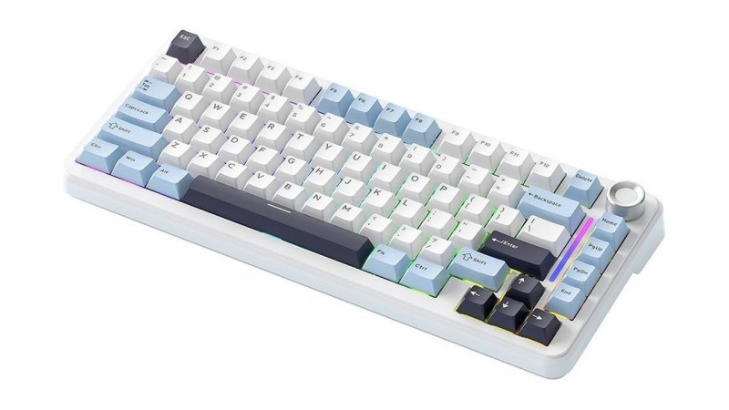 Teclado Mecânico F75 Sem Fio 75% RGB