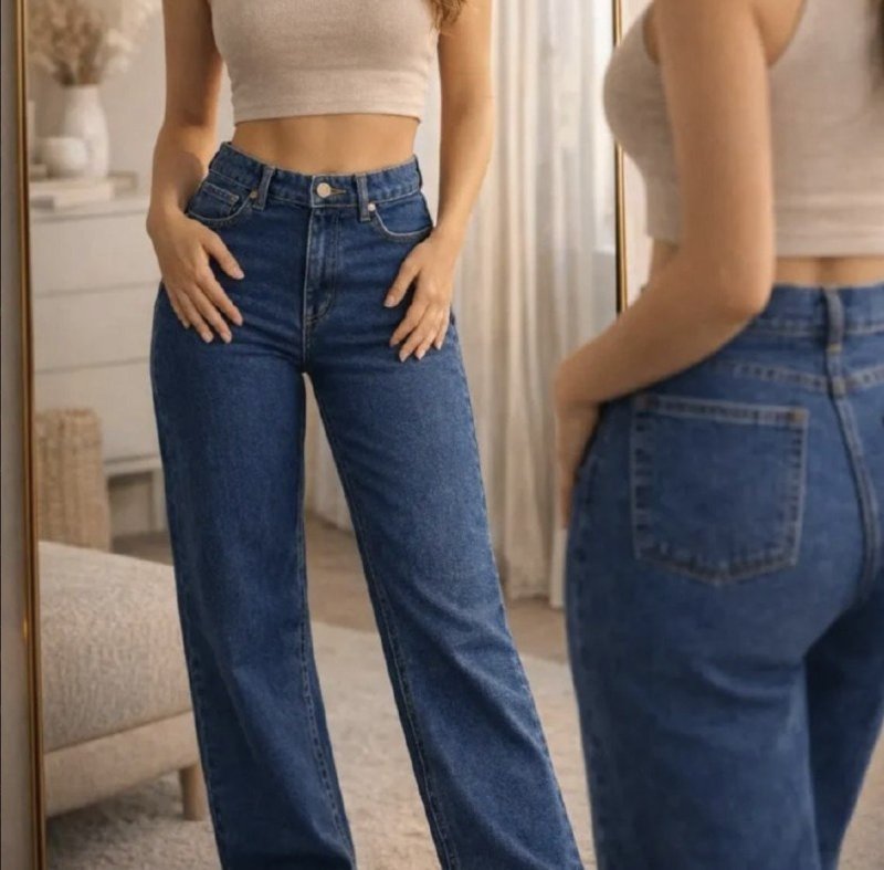 Calça Wide Leg Jeans