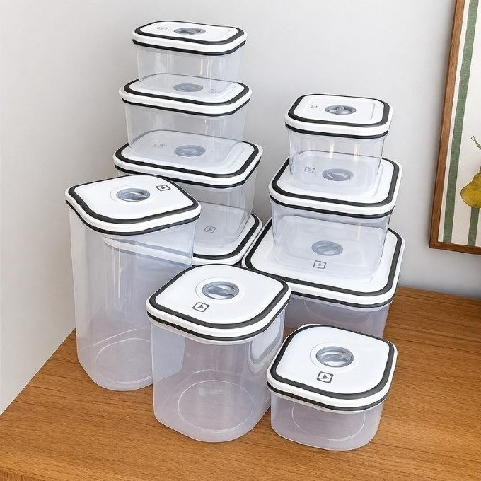 Kit com 10 Potes Herméticos Electrolux de Plástico