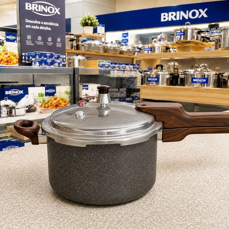 Panela De Pressão Fechamento Externo Presscook Grafito 4,2l - Mimo Style