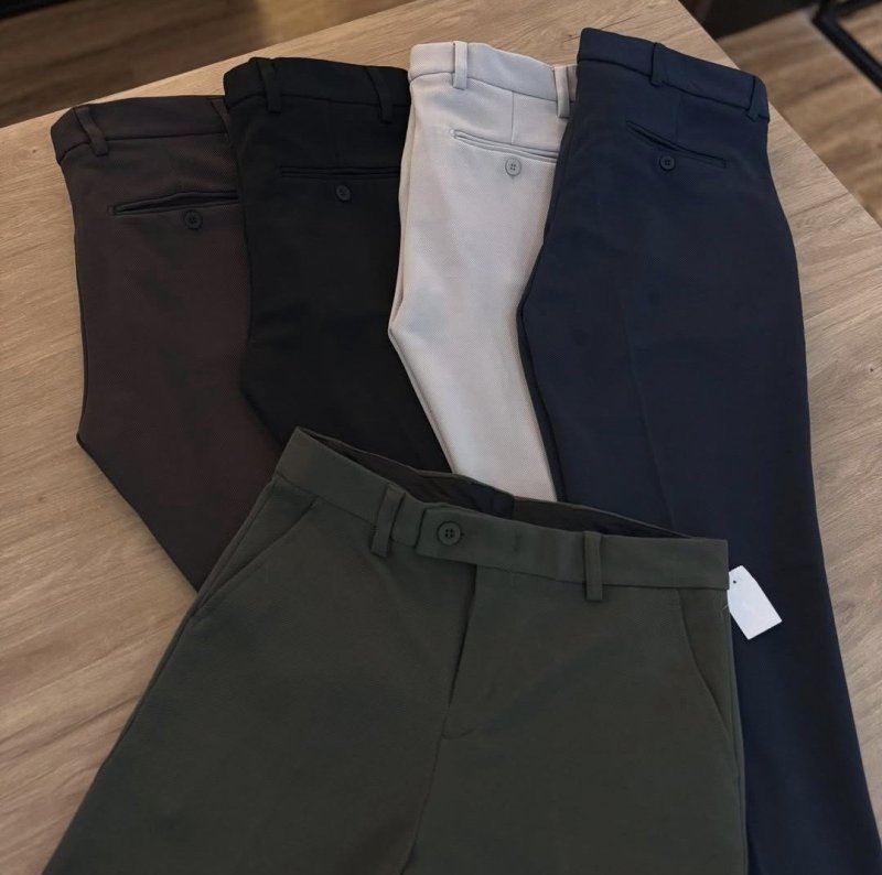 Calça Social Alfaiataria Masculina Malha Elastano Stretch