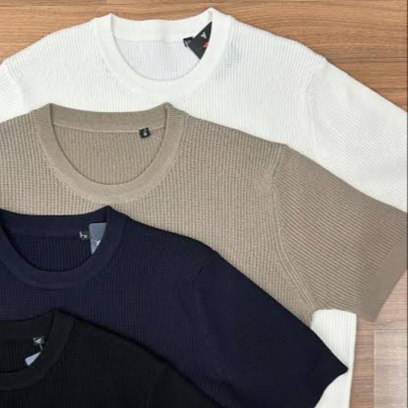 Kit 3 Camisetas Masculina Canelada Americana Gola Careca