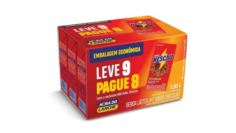 Bebida Láctea Nescau 180ml - Caixa com 9 unidades