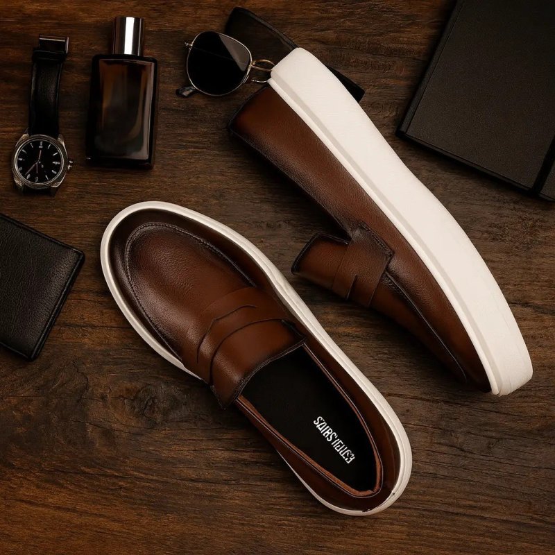 Sapato Loafer Masculino Mocassim Couro Casual Comfort Luxo (37 a 46)