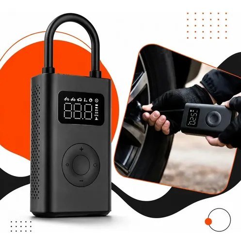 Mini Compressor Digital Hold On Bomba De Encher Pneus Portátil Para Carro Bicicleta Motocicletas Cor Preto Com Calibrador