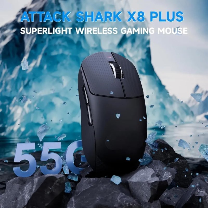 Mouse Gamer Attack Shark X8 Plus 40000 Dpi PAW3395PRO