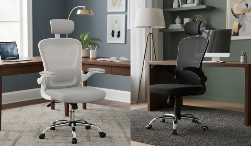 Cadeira De Escritório Ergonômica Giratória B100 Boston Preta Com Estofado Mesh
