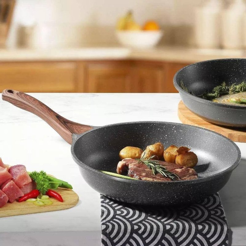 Panela Frigideira Cerâmica De Indução E Gás Compacta Profissional 24 Cm Linha Premium - Aero Home