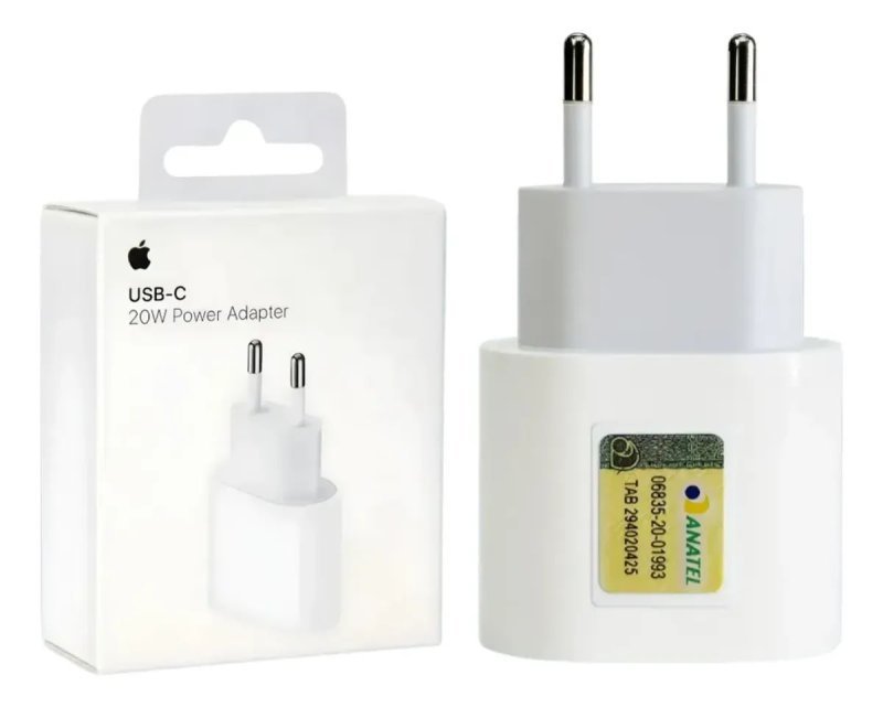 Carregador Fonte Apple iPad iPhone Turbo Original USB-C 20W