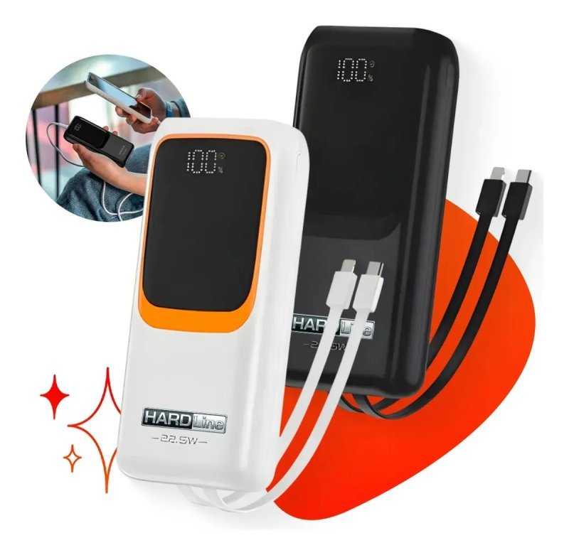 Carregador Portátil Power Bank Turbo 20000mAh 22.5W Universal