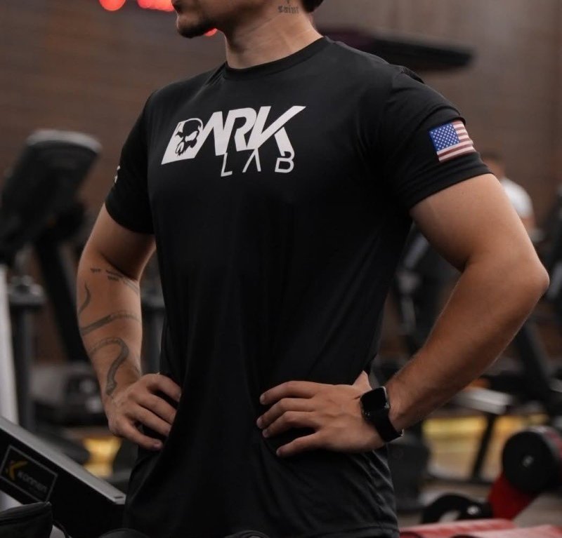 Camiseta Dry-fit Preta Caveira Unisex Dark Lab