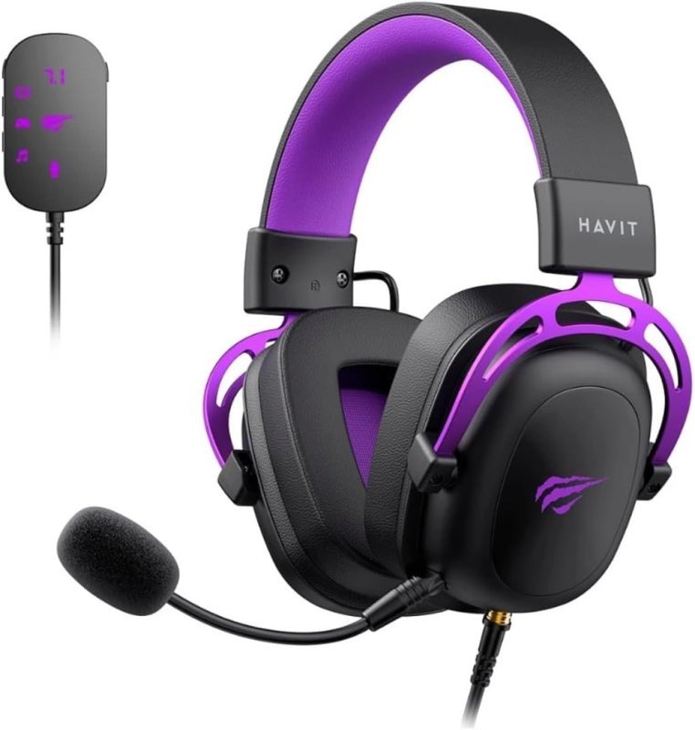 Headset Gamer Havit Gamenote H2002C + U Adaptador USB 7.1, P3, Adaptador P2 para PC