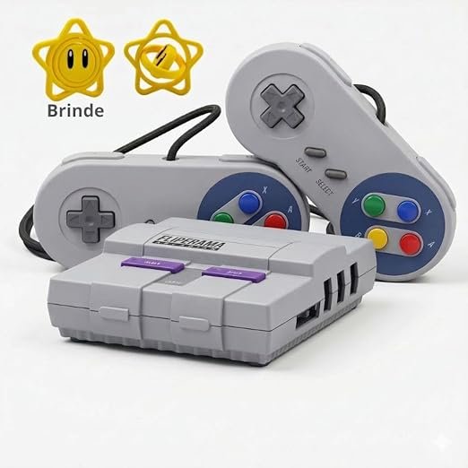 Game Retro Mini Super Snes 2 Controles - Pack Completo Jogos Fliperama
