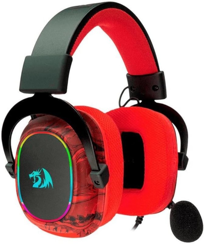 Redragon - Headset Gamer Infernal Ryuji, ID-510RGB, fone de ouvido, Vermelho