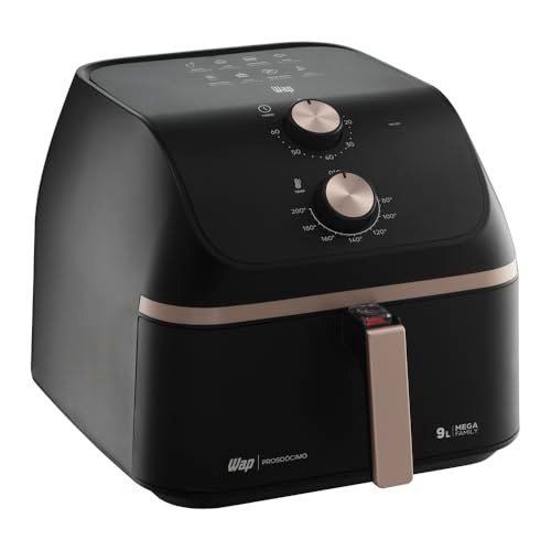WAP Fritadeira Air Fryer MEGA FAMILY 9 Litros com Cesto Amplo e Circulação de Ar 360°