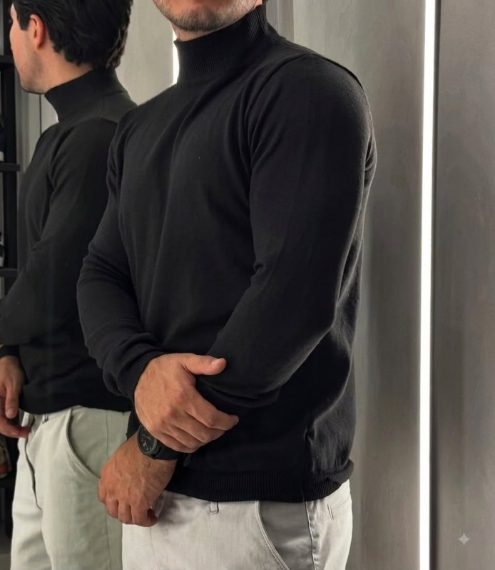 Blusa De Frio Masculina Cacharrel Gola Alta Rolê Felpada