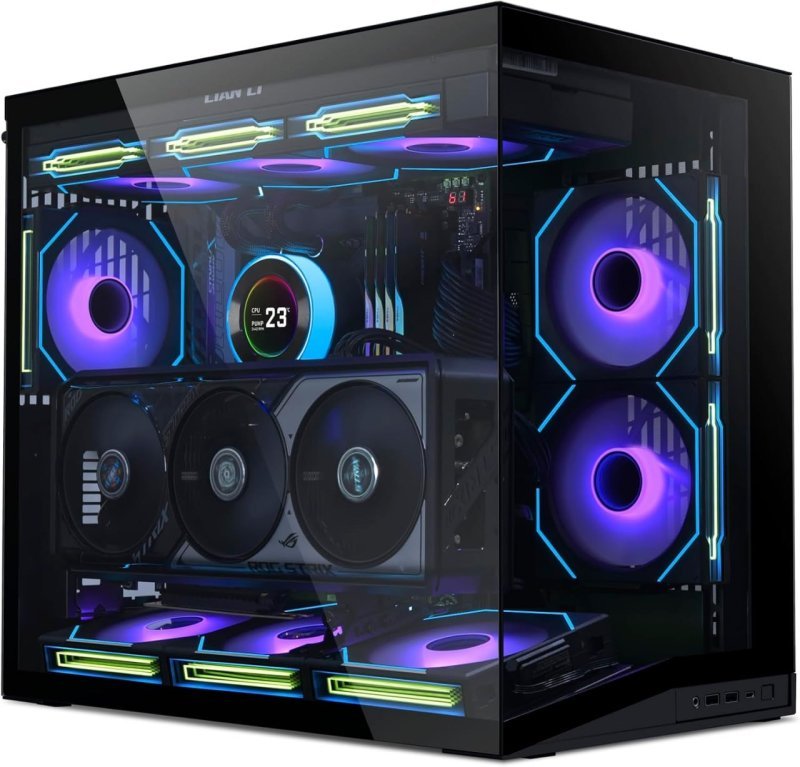 Gabinete Gamer Lian Li O11 Dynamic Mini V2 Preto Sem Fans O11DMIV2X
