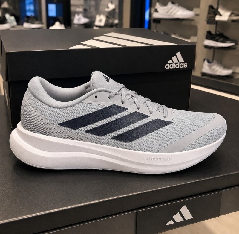 Tênis De Corrida Masculino Runfalcon 6 Cloudfoam adidas Cinza Lisa 40 Br