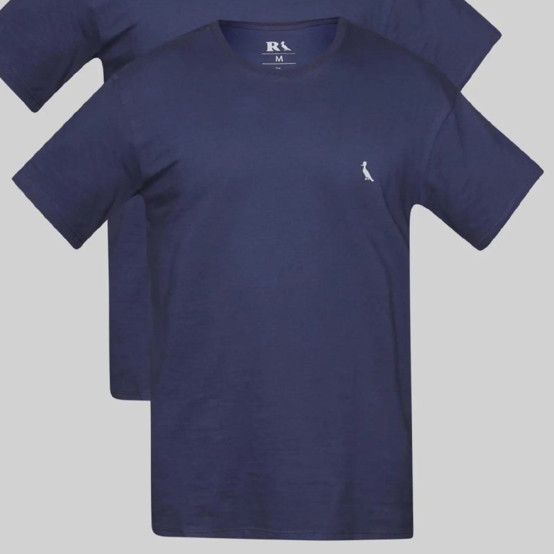 Kit Duas Camisetas Regular Essence Reserva Marinho/marinho