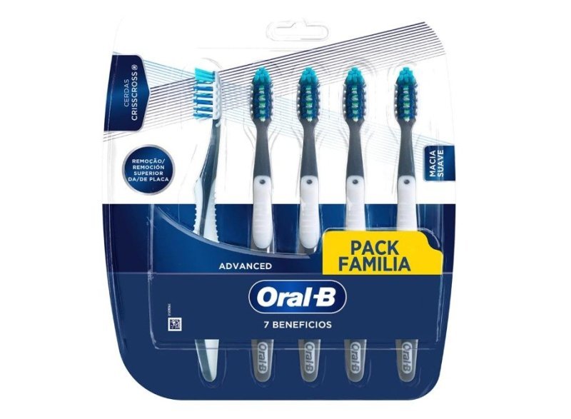 Oral-B Escova de Dente 7 Benefícios, Limpeza Suave e Profunda, 5 Unidades