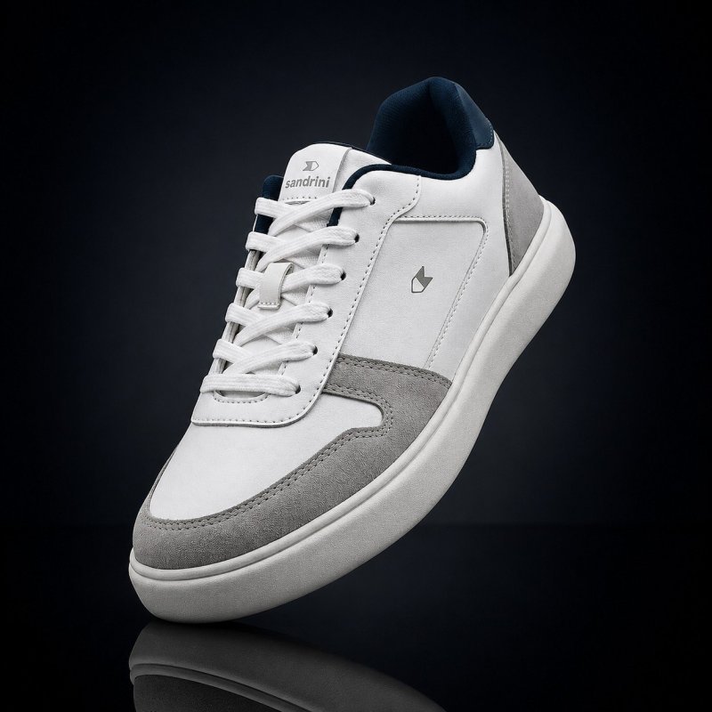 Tênis Sapatenis Masculino Sandrini Evoke Lite Branco Couro (39 a 44)
