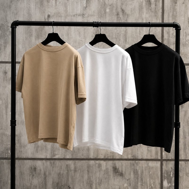 Kit 3 Oversized Masculina Stretwear Básica Lisa Premium
