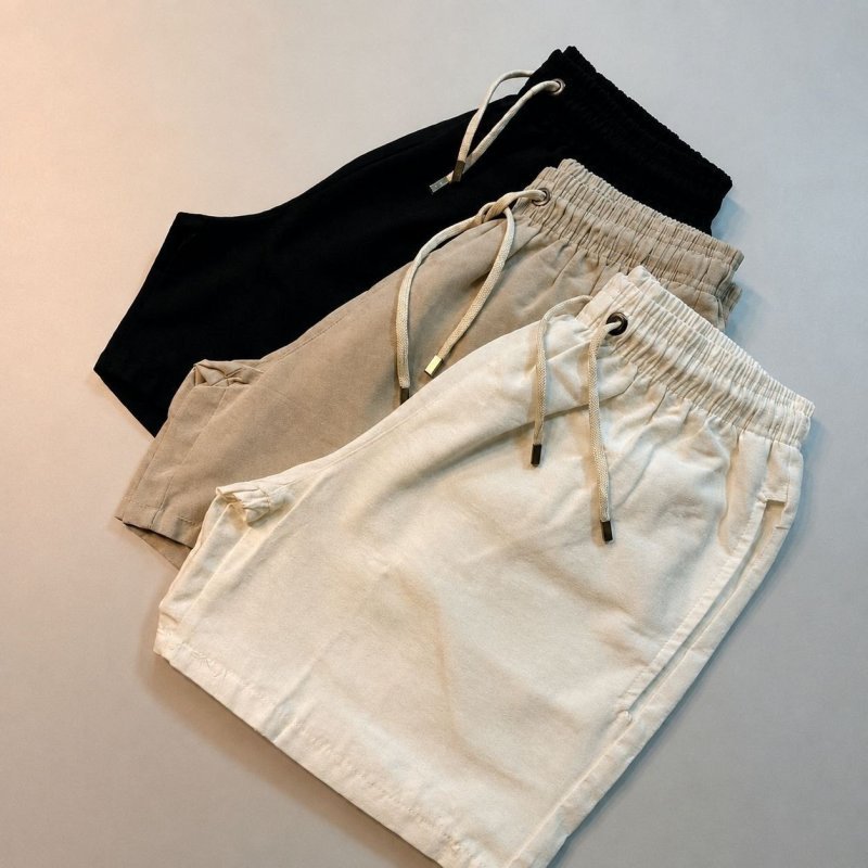 Kit 3 Shorts Masculino Bermuda Linho Verão Envio Imediato