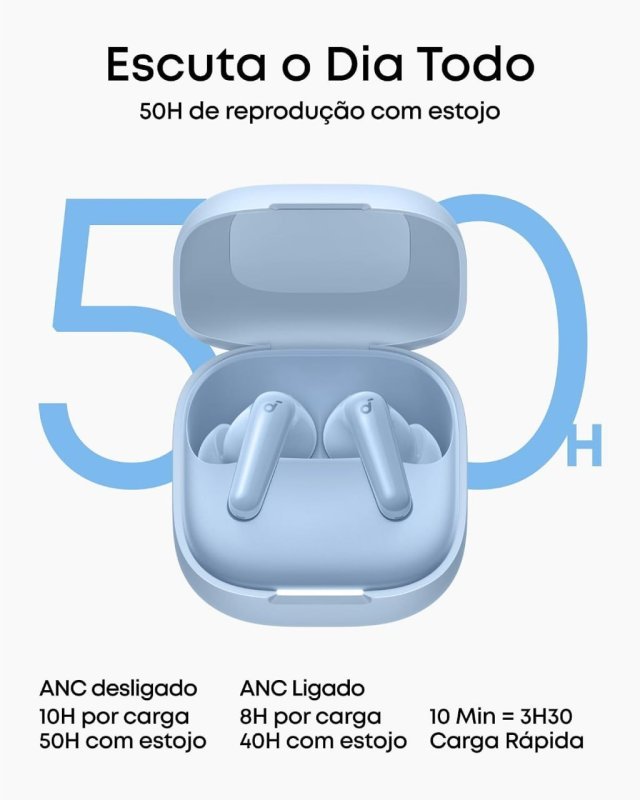 Soundcore P31i da Anker - Fone Bluetooth TWS - Cancelamento de Ruído Adaptativo - Áudio Espacial