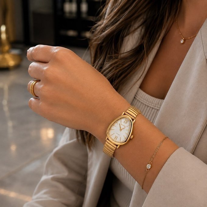 Relógio de Pulso Premium Bracelete Tulipa + Frete Grátis