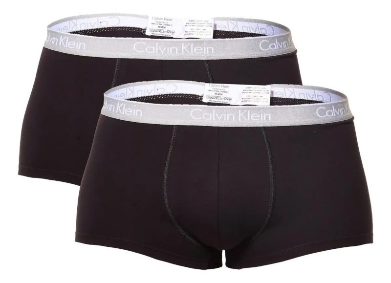 Kit 2 Cuecas Boxer Masculinas Elástico Calvin Klein Preto