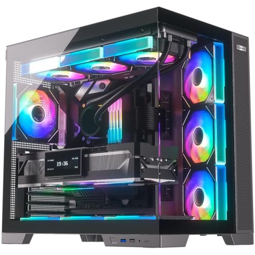 Gabinete Gamer Kalkan Asgard Evo Preto ATX Aquário Sem Fans