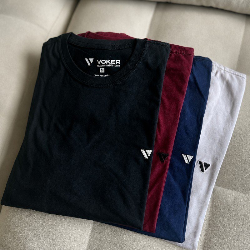 Camiseta Masculina Camisas Slim Voker 100% Algodão Atacado
