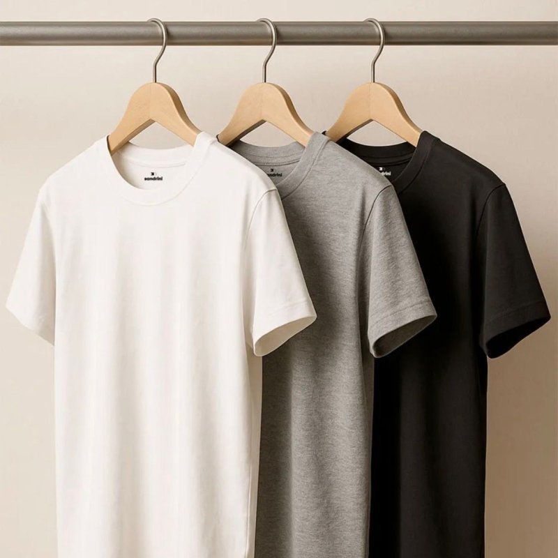 Kit 3 Camisetas Algodão Dia Dia Sandrini Básica Conforto