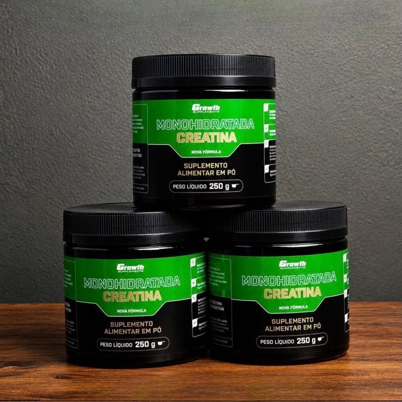 Creatina Monohidratada 250g Growth Supplements - Sem sabor em Pó